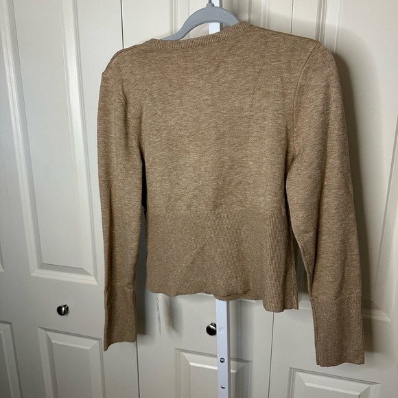 Women's Tan‎ Cardigan Sweater - Picture 3 of 3